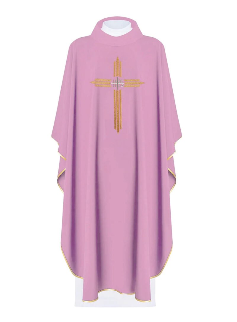Pink Embroidered Chasuble PI03002