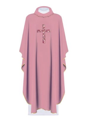 Pink Embroidered Chasuble PI03003