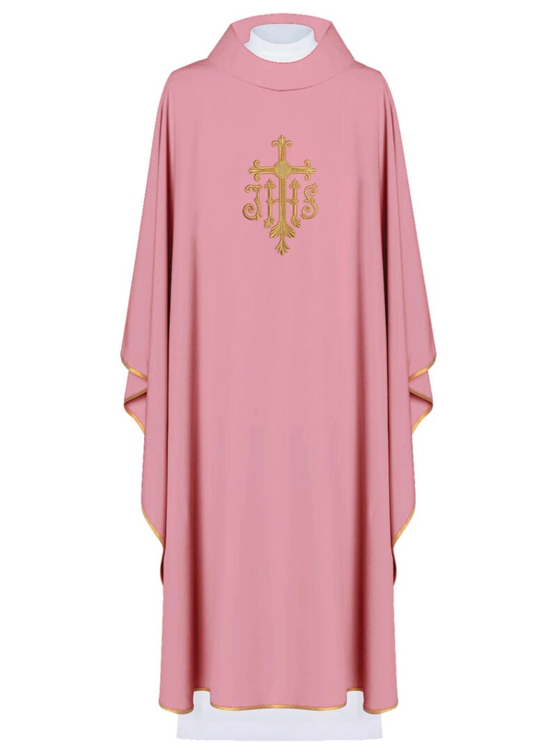 Pink Embroidered Chasuble PI03004