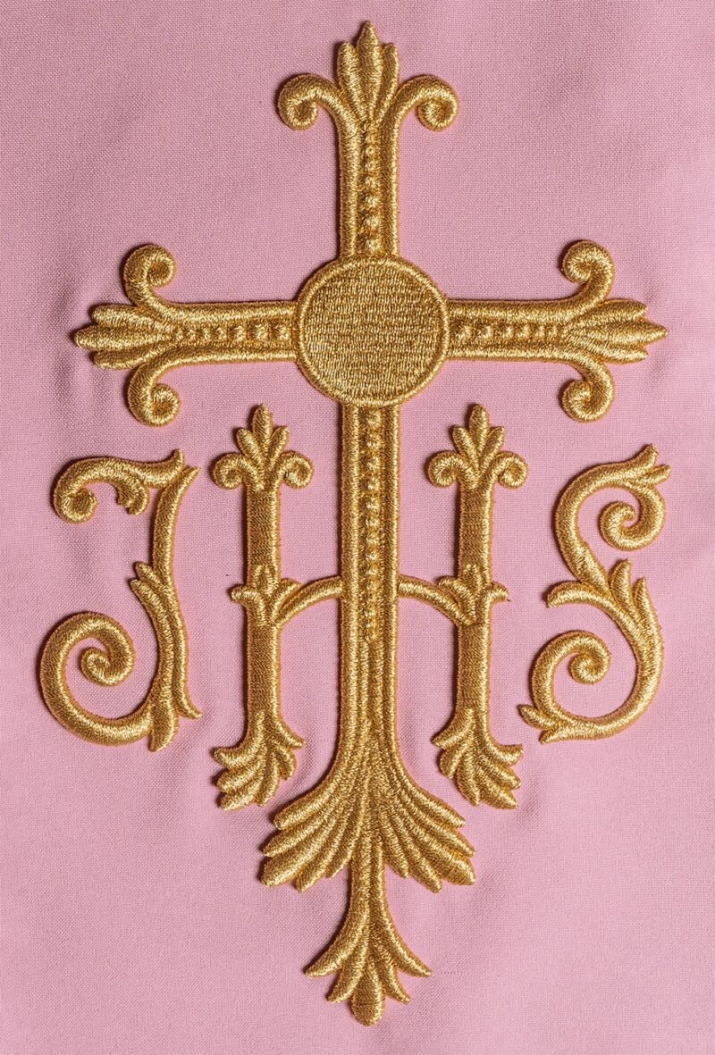 Pink Embroidered Chasuble PI030042