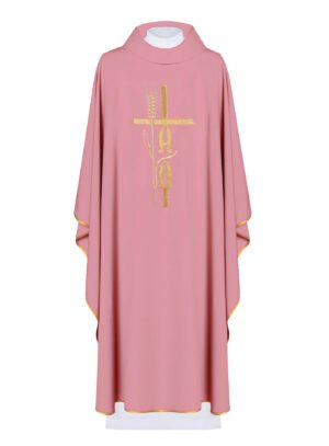 Pink Embroidered Chasuble PI03005
