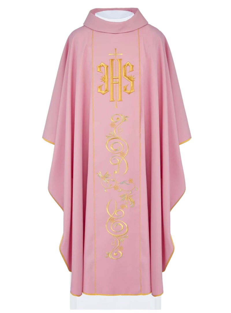 Pink Embroidered Chasuble PI03009