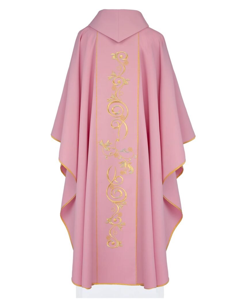 Pink Embroidered Chasuble PI030091
