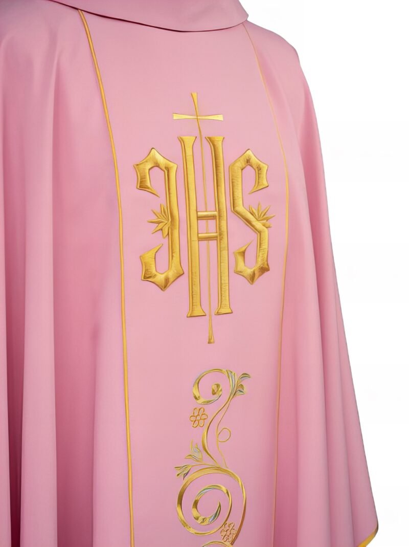 Pink Embroidered Chasuble PI030092