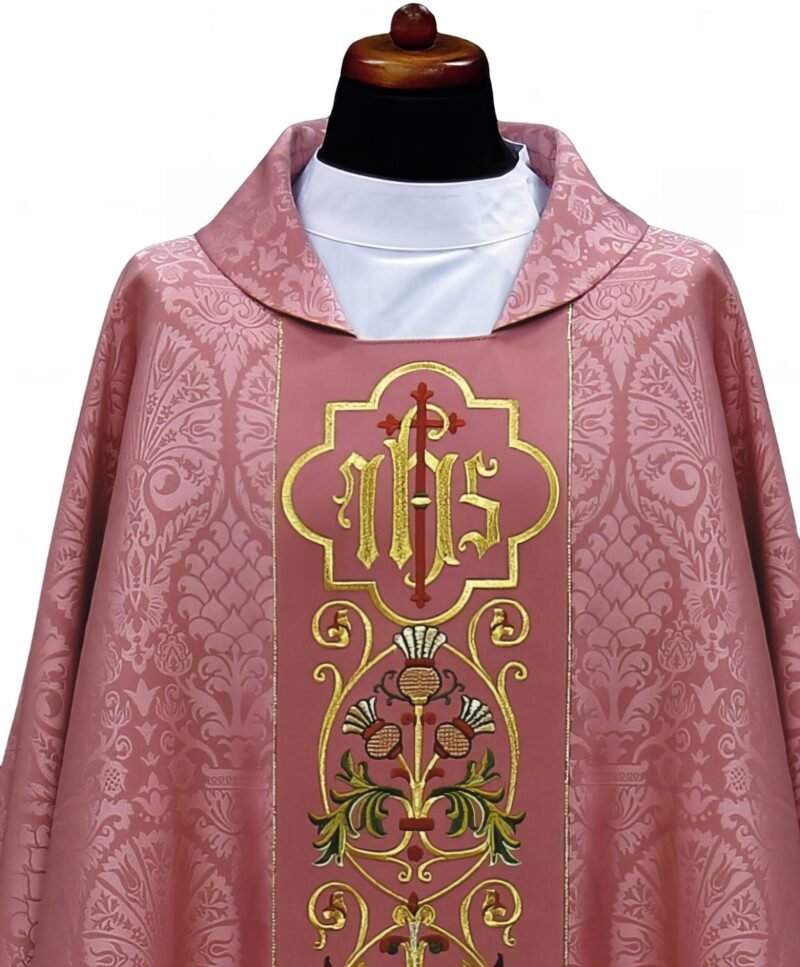 Pink Embroidered Chasuble PI030101