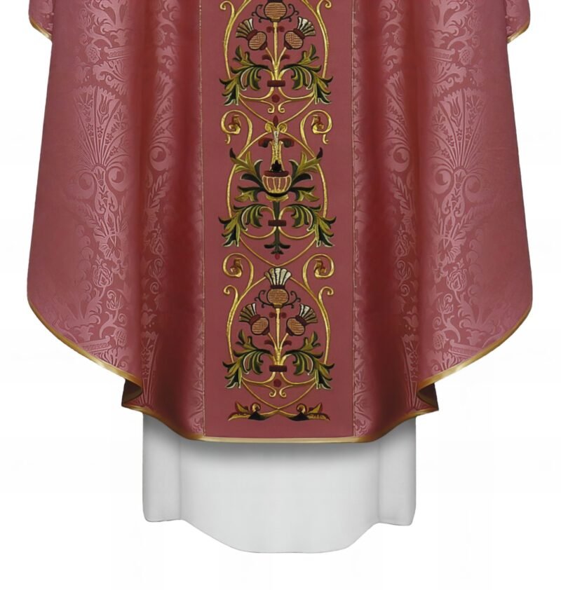 Pink Embroidered Chasuble PI030102