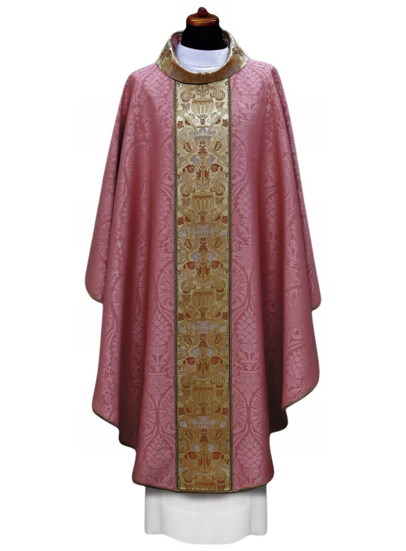 Pink Embroidered Chasuble PI03011
