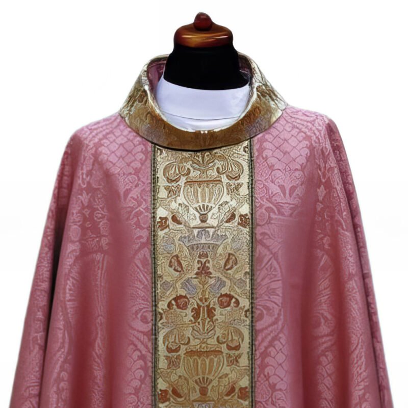 Pink Embroidered Chasuble PI030111