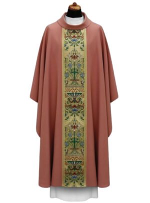 Pink Embroidered Chasuble PI03012