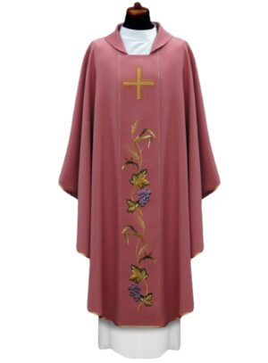 Pink Embroidered Chasuble PI03013