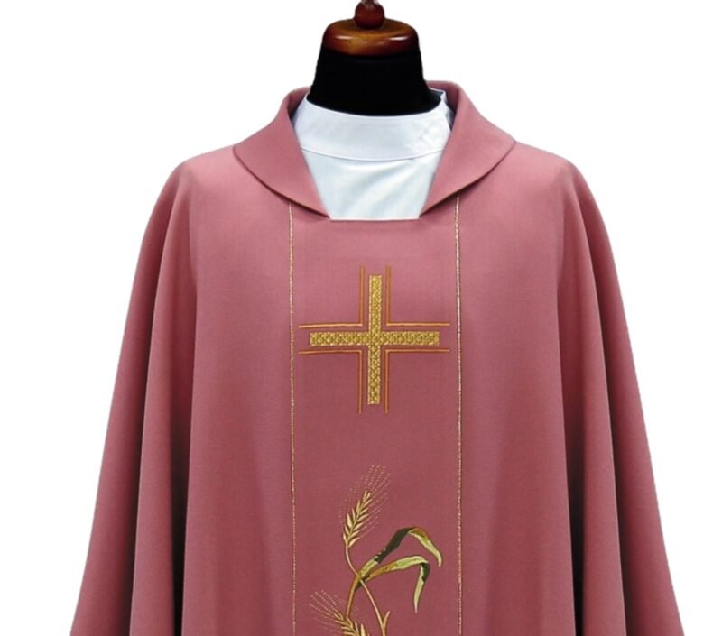 Pink Embroidered Chasuble PI030131