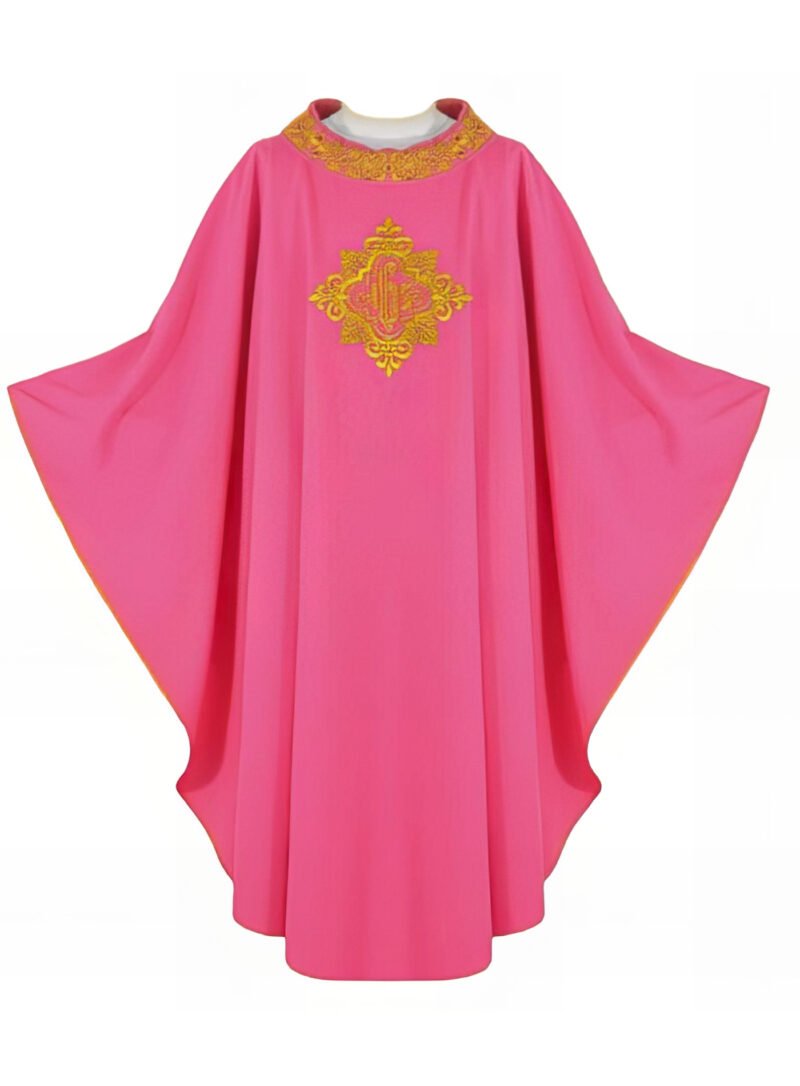 Pink Embroidered Chasuble PI03017