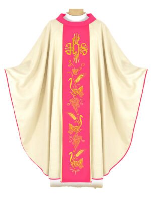 Pink Embroidered Chasuble PI03020