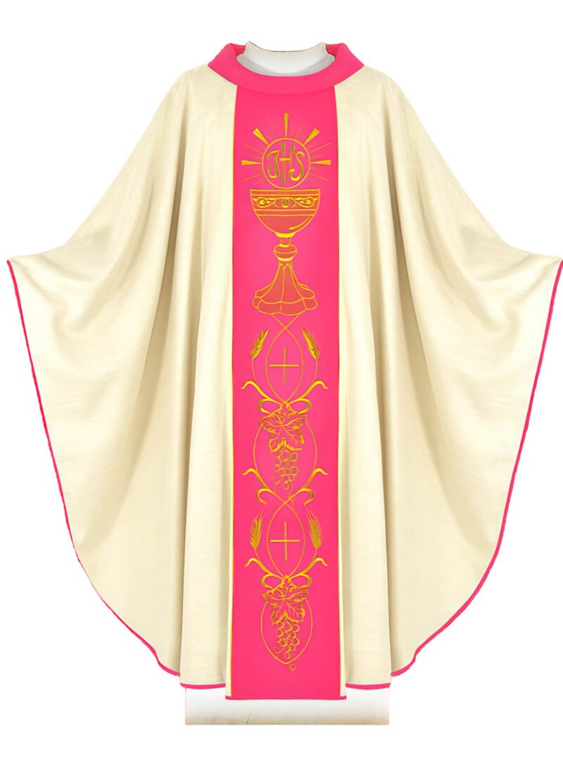 Pink Embroidered Chasuble PI03021