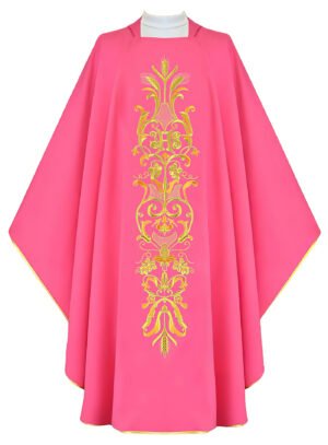 Pink Embroidered Chasuble PI03022