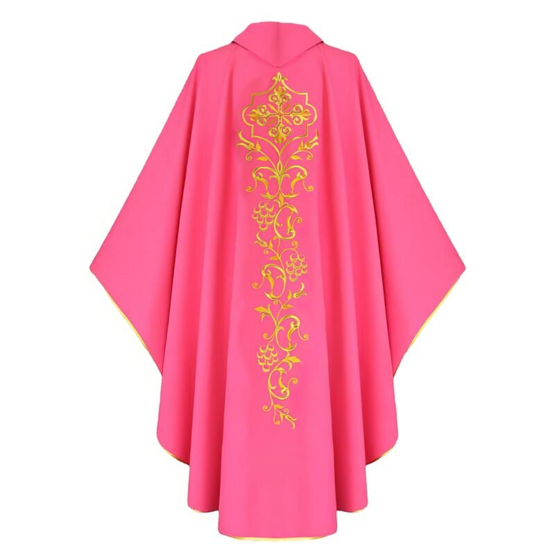 Pink Embroidered Chasuble PI030231